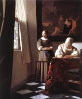 Vermeer, Jan - Lady Writing a Letter with Her Maid